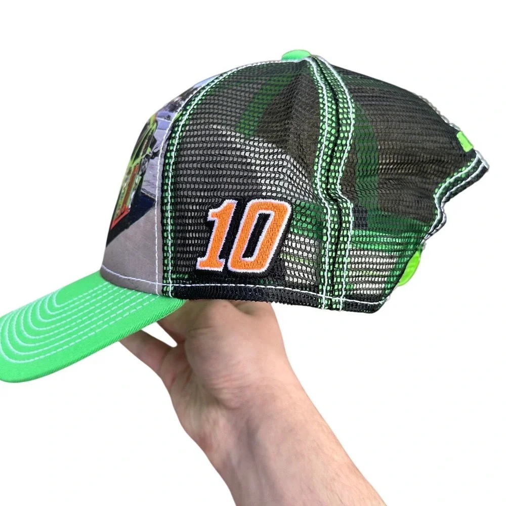 The Game NASCAR Danica Patrick #10 GoDaddy Green Trucker Hat Snapback Cap